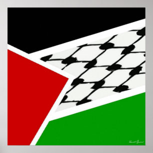Palestine Keffiyah Flag Poster