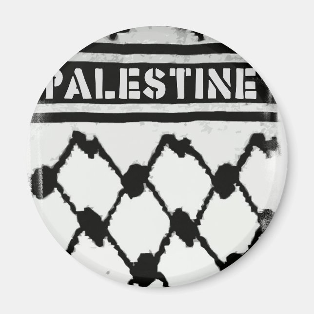 Palestine Keffiyah Magnet (Front)