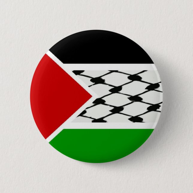 Palestine Keffiyeh Flag 6 Cm Round Badge (Front)