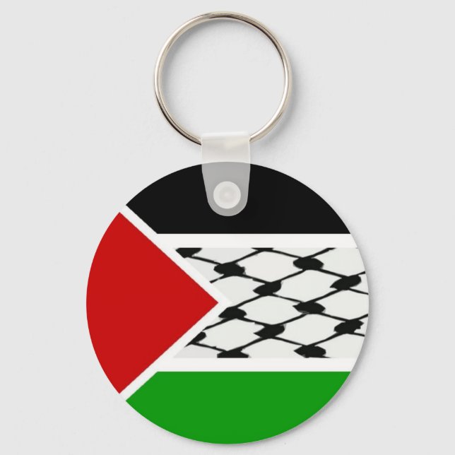 Palestine Keffiyeh Flag Key Ring (Front)