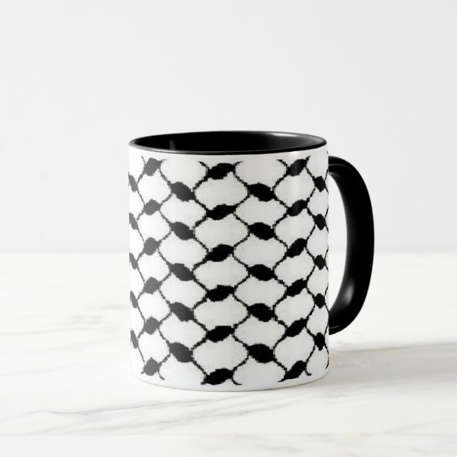 Palestine keffiyeh mug (Front Right)