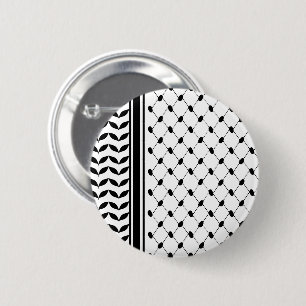 Palestine Keffiyeh Pattern Scarf 6 Cm Round Badge