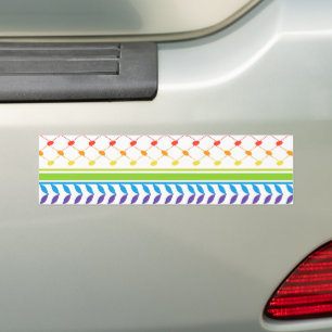 Palestine LGBT Rainbow Keffiyeh Pattern Scarf Bumper Sticker