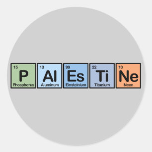 Palestine made of Elements Classic Round Sticker