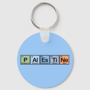 Palestine made of Elements Key Ring