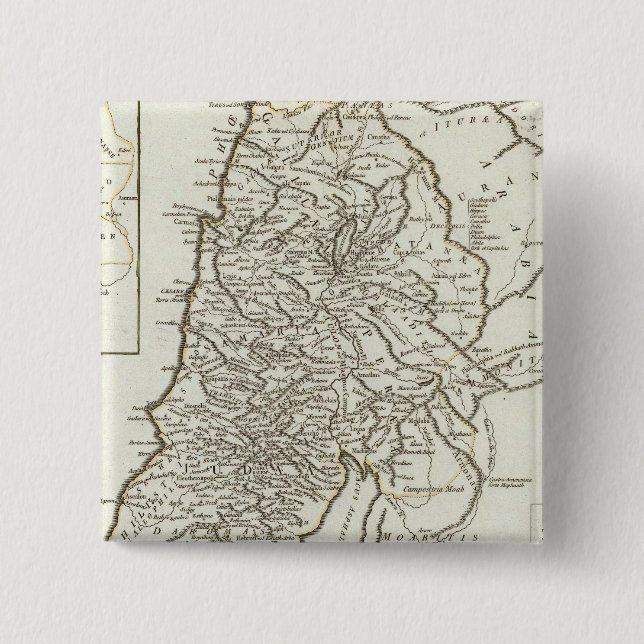 Palestine Map 15 Cm Square Badge (Front)