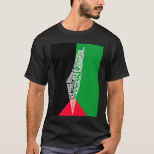palestine map and flag T-Shirt