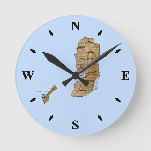 Palestine Map Clock (Front)