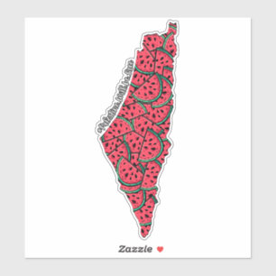 Palestine Map full of Watermelons   Free palestine