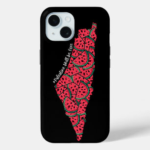 Palestine Map full of Watermelons   Free palestine iPhone 15 Case