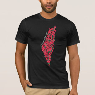 Palestine Map full of Watermelons Free palestine T-Shirt