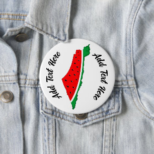 Palestine Map Watermelon Symbol of freedom 10 Cm Round Badge