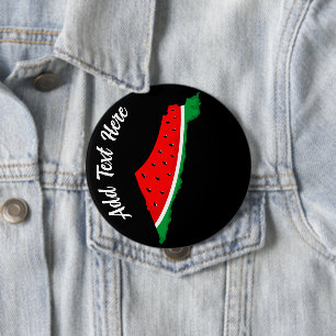 Palestine Map Watermelon Symbol of freedom 10 Cm Round Badge