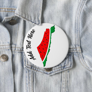 Palestine Map Watermelon Symbol of freedom 10 Cm Round Badge