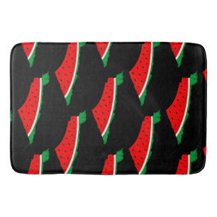 Palestine Map Watermelon Symbol of freedom Bath Mat