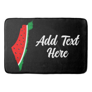 Palestine Map Watermelon Symbol of freedom Bath Mat