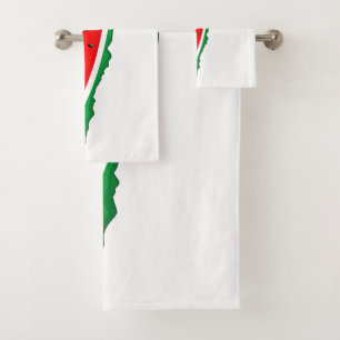 Palestine Map Watermelon Symbol of freedom Bath Towel Set