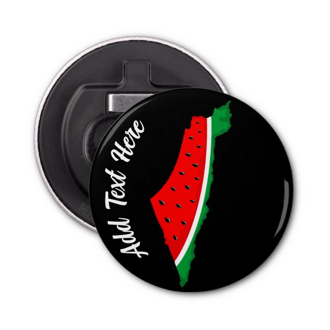 Palestine Map Watermelon Symbol of freedom Bottle Opener (Front)