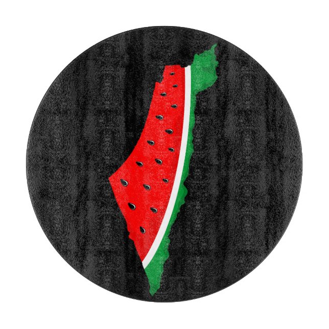 Palestine Map Watermelon Symbol of freedom Cutting Board (Front)