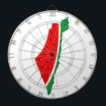 Palestine Map Watermelon Symbol of freedom  Dartboard<br><div class="desc">Palestine map filled with Watermelon,  symbol of freedom,  same the same colours of the palestinian map that the illegal occupiers of this beautiful land have forbidden. The Watermelon express the suffering of the Palestinian People. I stand with Palestine. Palestine will be free</div>