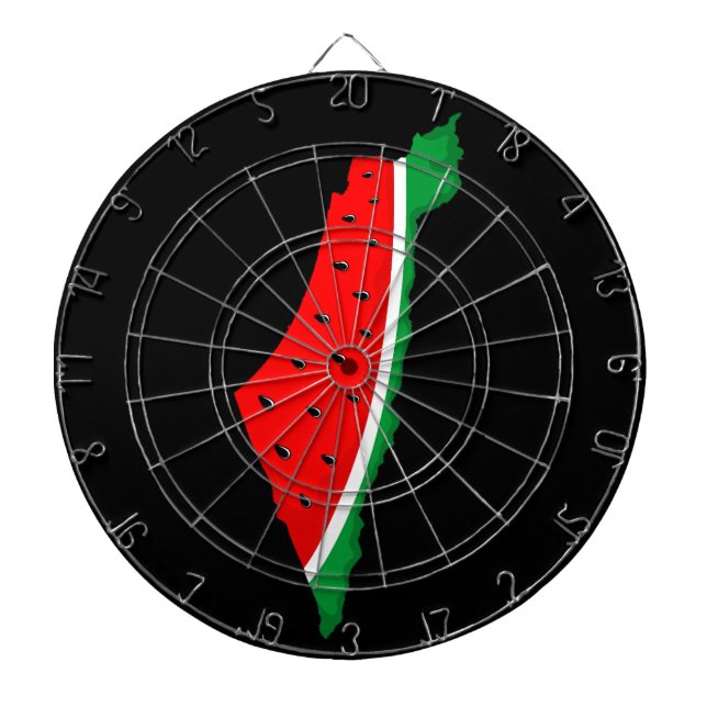 Palestine Map Watermelon Symbol of freedom  Dartboard (Front)