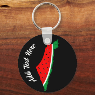 Palestine Map Watermelon Symbol of freedom Key Ring