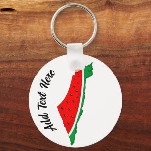 Palestine Map Watermelon Symbol of freedom Key Ring