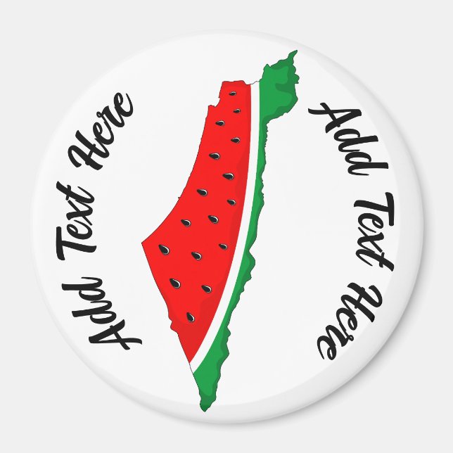 Palestine Map Watermelon Symbol of freedom Magnet (Front)