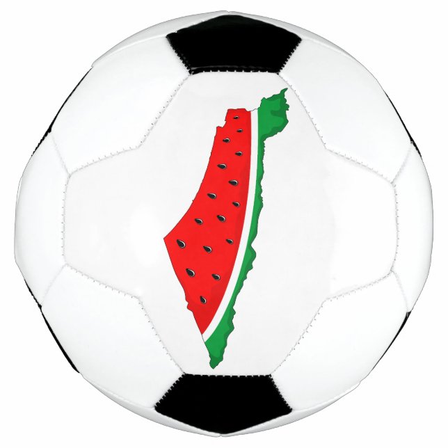 Palestine Map Watermelon Symbol of freedom Soccer Ball (Front)