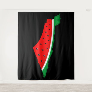 Palestine Map Watermelon Symbol of freedom Tapestry