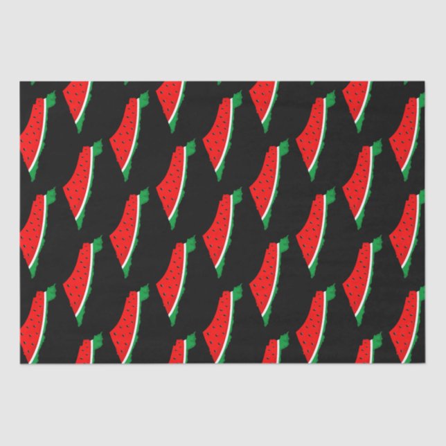 Palestine Map Watermelon Symbol of freedom Tissue Paper (Front)