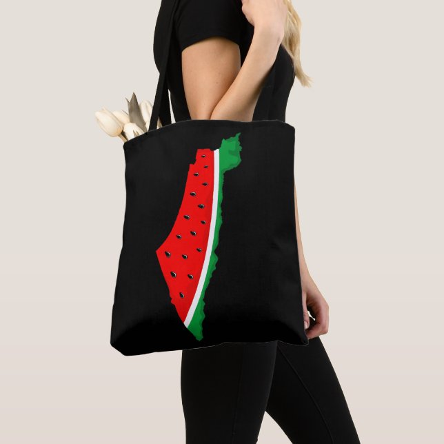 Palestine Map Watermelon Symbol of freedom Tote Bag (Close Up)