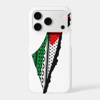 Palestine Map whith Flag and Keffiyeg Pattern