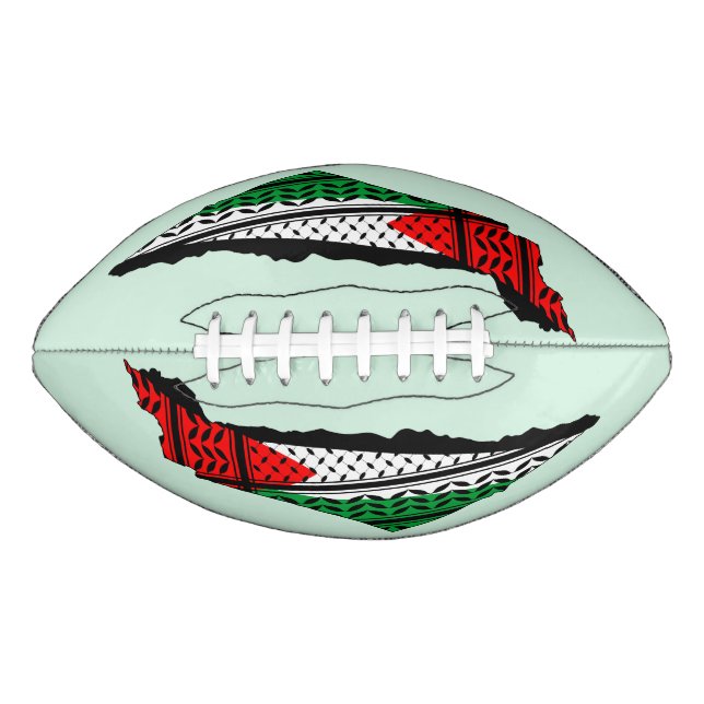 Palestine Map whith Flag and Keffiyeg Pattern Football (Front)