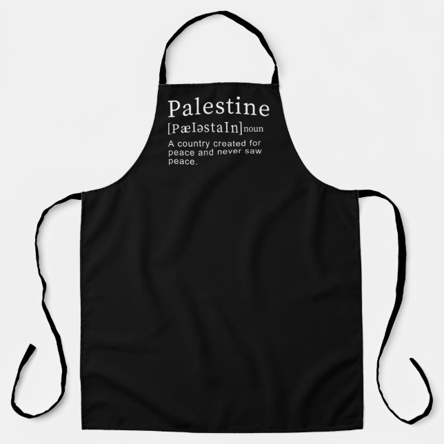 Palestine Meaning design Palestine Definition text Apron (Front)