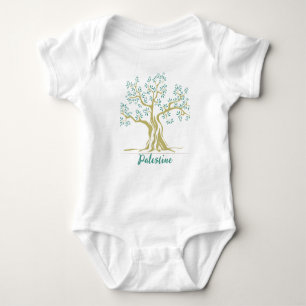 Palestine Olive Tree Customisable Baby Bodysuit
