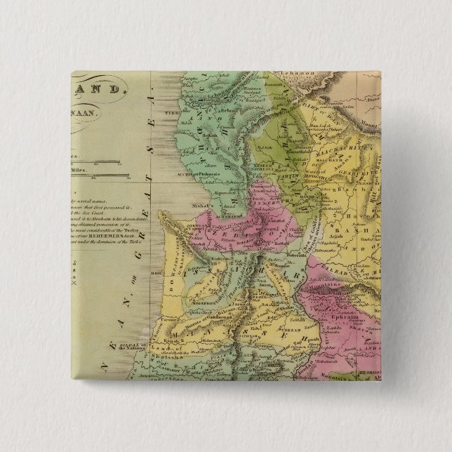 Palestine, or the Holy Land 15 Cm Square Badge (Front)