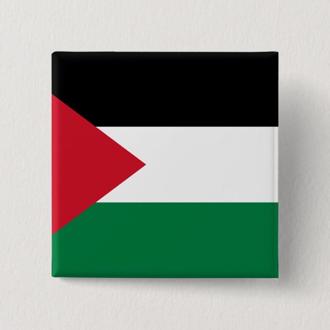 Palestine, Palau flag 15 Cm Square Badge (Front)