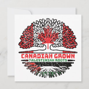 Palestine Palestinian Canadian Canada Tree Roots Card