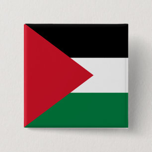 Palestine (Palestinian) Flag 15 Cm Square Badge