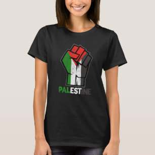 Palestine Palestinian Flag Arabic Calligraphy Free T-Shirt