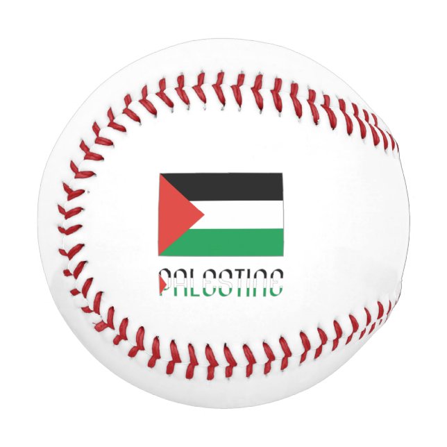 Palestine Palestinian Flag Black Personalisation  Baseball (Front Left)