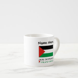 Palestine Palestinian Flag Black Personalisation  Espresso Cup