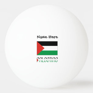 Palestine Palestinian Flag Black Personalisation Ping Pong Ball