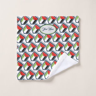 Palestine & Palestinian flag Customised Wash Cloth