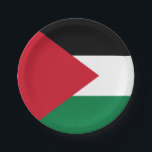 Palestine (Palestinian) Flag Paper Plate<br><div class="desc">Customisable World Flag Products - Please feel free to add your own text.</div>