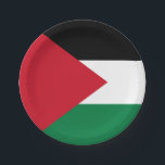 Palestine (Palestinian) Flag Paper Plate<br><div class="desc">Customisable World Flag Products - Please feel free to add your own text.</div>