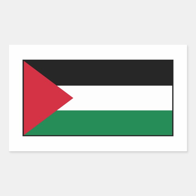 Palestine – Palestinian Flag Rectangular Sticker (Front)