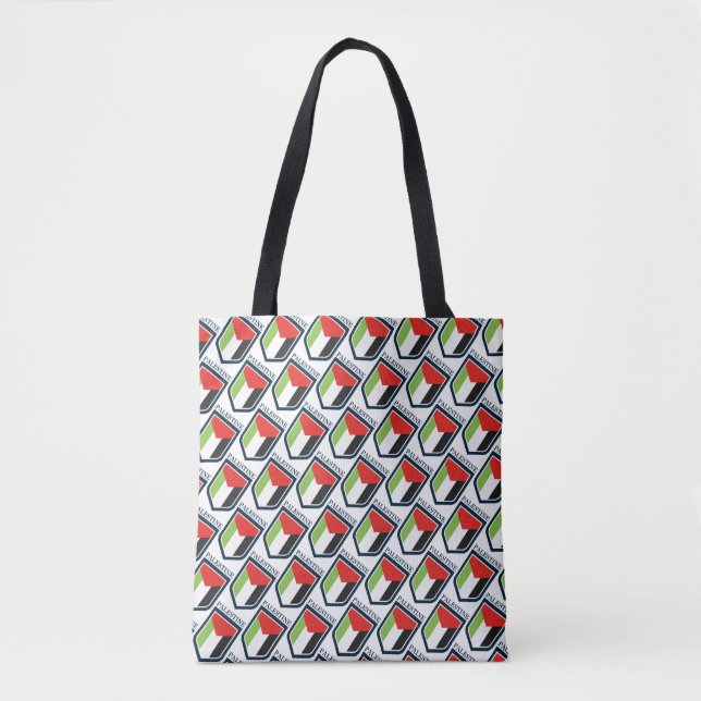 Palestine & Palestinian flag Tote Bag (Front)