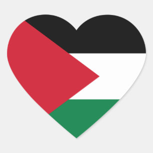 Palestine/Palestinian Heart Flag Sticker